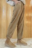 Stretch Velour Tapered Pant Camel /7=